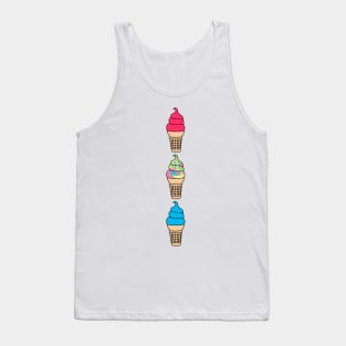 Ice Cream Lover Strawberry, Playdough, Blue Raspberry Tank Top